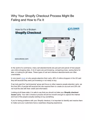 Why Your Shopify Checkout Process Might Be Failing and How to Fix It