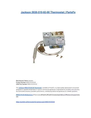 Jackson 5930-510-02-00 Thermostat _ PartsFe