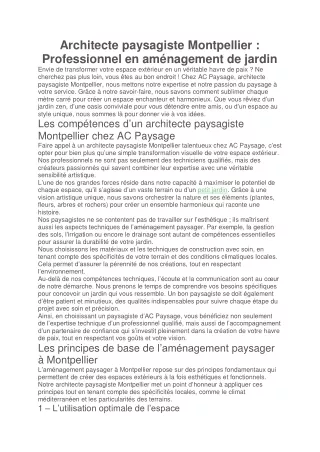 Architecte paysagiste Montpellier | Expert en jardin