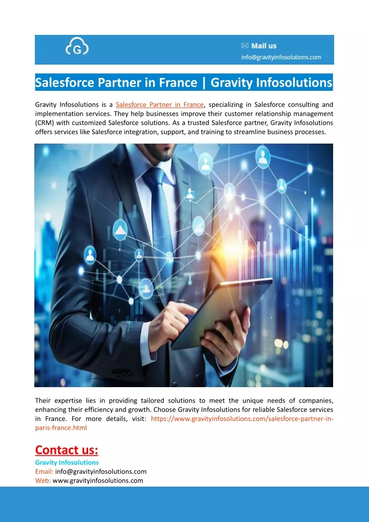 salesforce partner in france gravity infosolutions