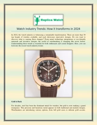 watch industry trends how it transforms in 2024