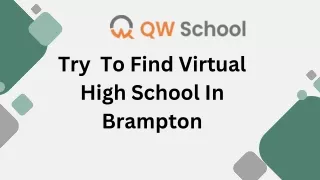try to find virtual high school in brampton