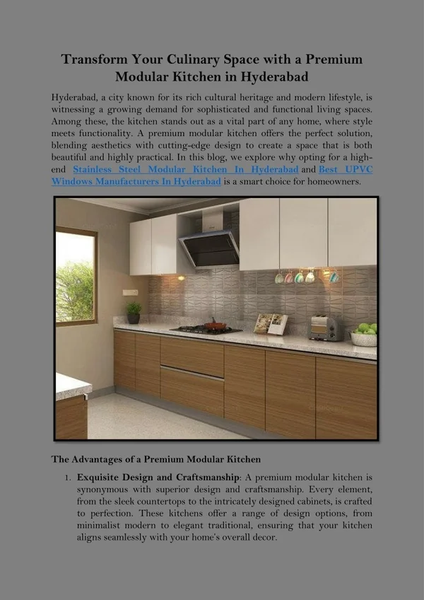 PPT - Transform Your Culinary Space with a Premium Modular Kitchen in ...