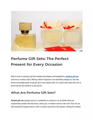 perfume gift sets the perfect present for every