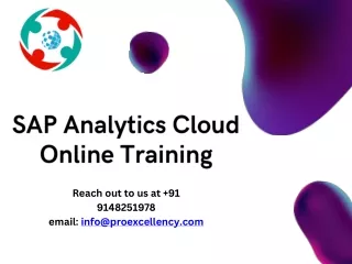 Elevate Your Career with SAP Analytics Cloud Certification at Proexcellency