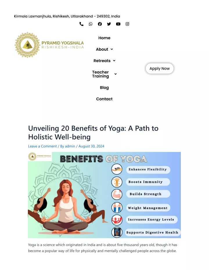 unveiling 20 benefits of yoga a path to holistic