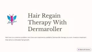 Hair Regain Therapy With Dermaroller