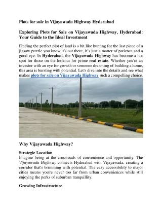 Plots for sale in Vijayawada Highway Hyderabad (1)