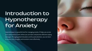 introduction to hypnotherapy for anxiety
