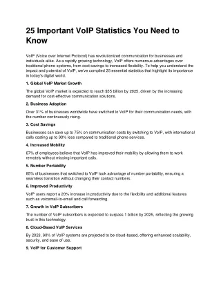 25 Important VoIP Statistics You Need to Know