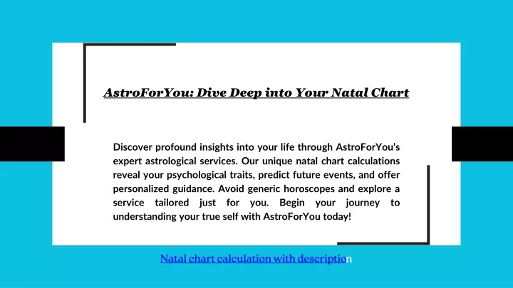 astroforyou dive deep into your natal chart