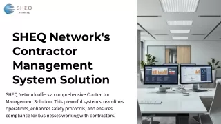 SHEQ Network's Contractor Management System Solution