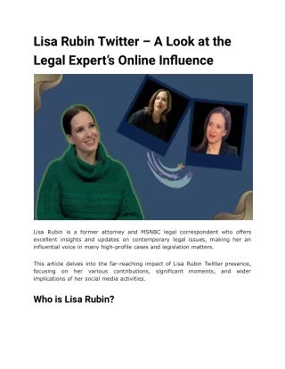 Lisa Rubin Twitter – A Look at the Legal Expert’s Online Influence