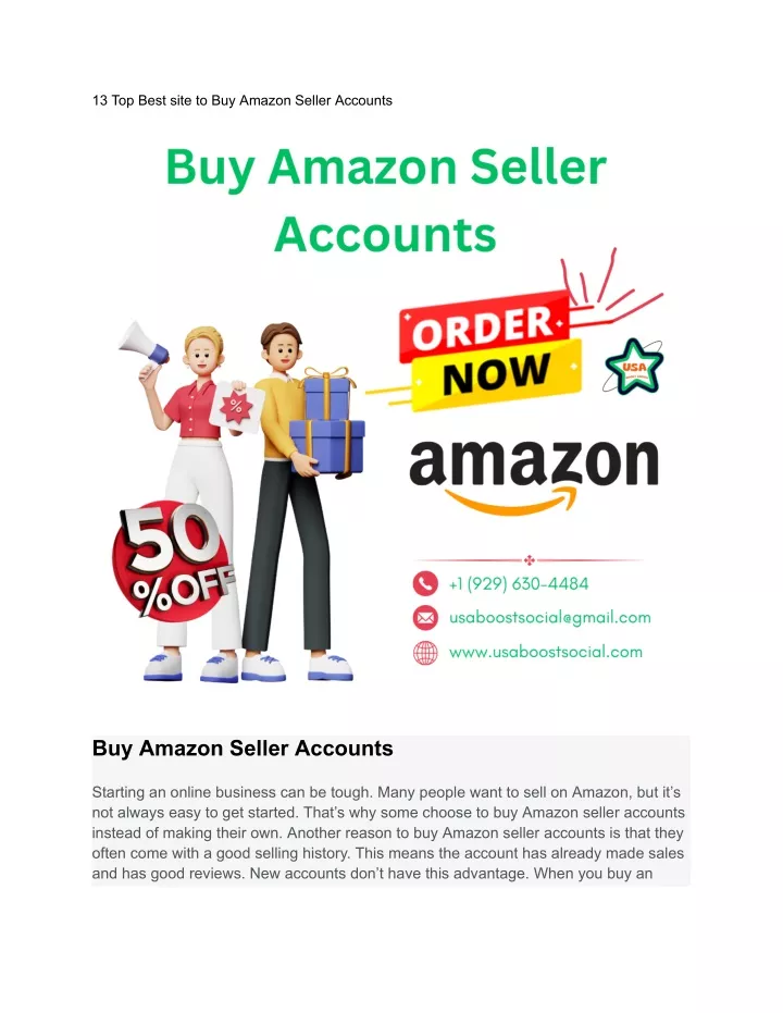 13 top best site to buy amazon seller accounts