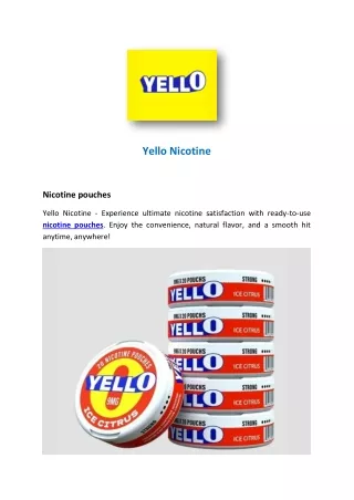 yello nicotine