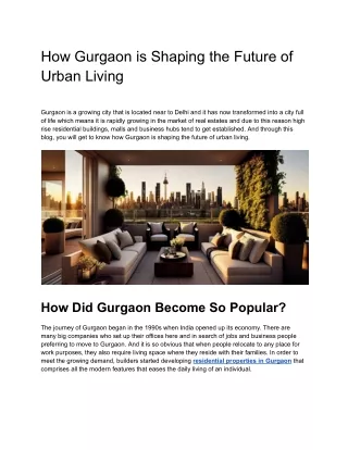 Smart World Sec 69 Gurgaon | The Future of Urban Living in a Prime Location