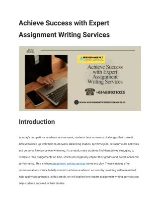 achieve success with expert