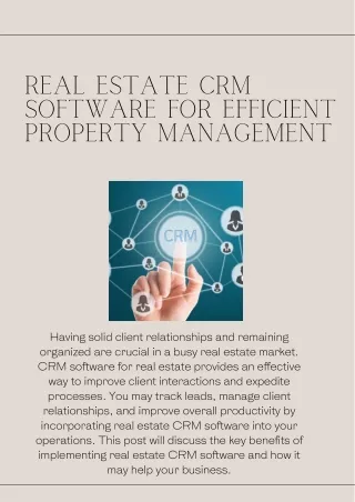 Real estate crm software