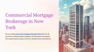Trusted Commercial Mortgage Broker in New York
