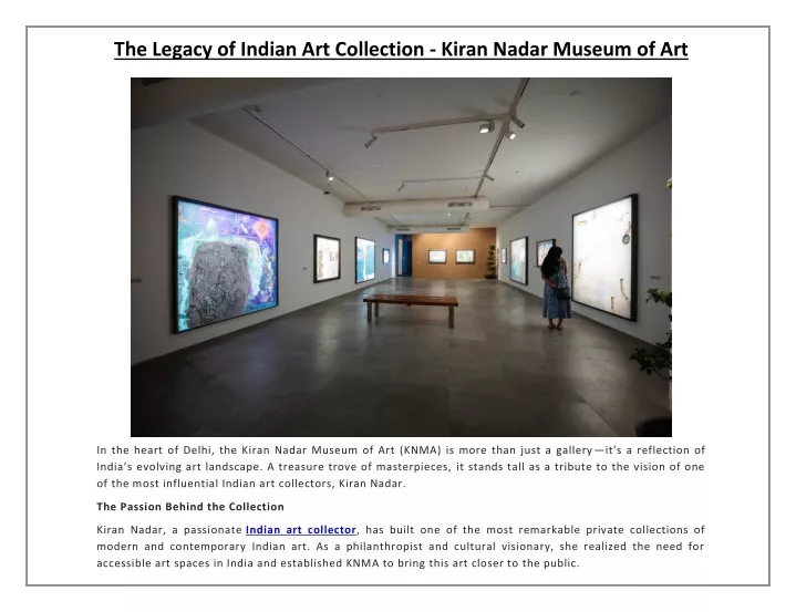 the legacy of indian art collection kiran nadar