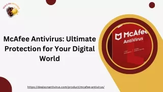 McAfee Antivirus Ultimate Protection for Your Digital World