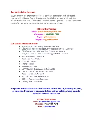 Buy Verified eBay Accounts
