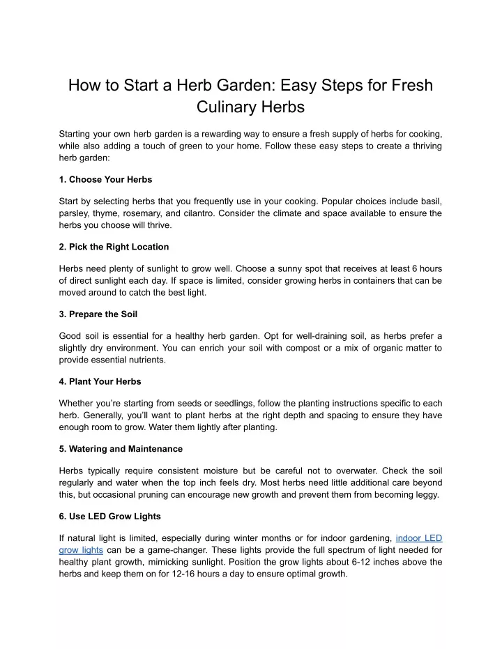 how to start a herb garden easy steps for fresh