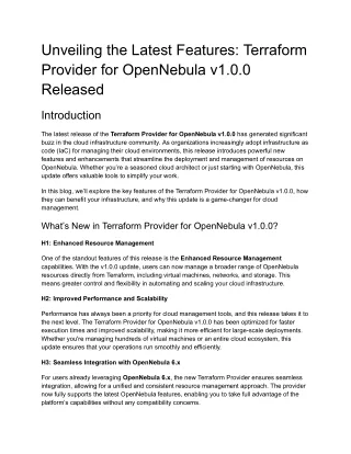 unveiling the latest features terraform provider