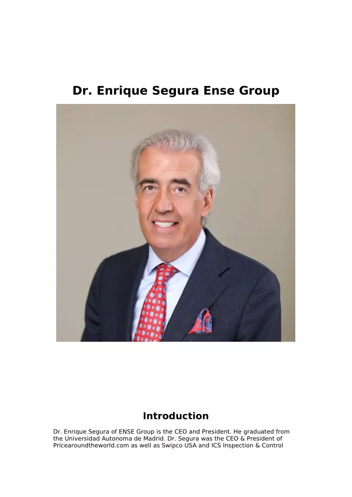 dr enrique segura ense group