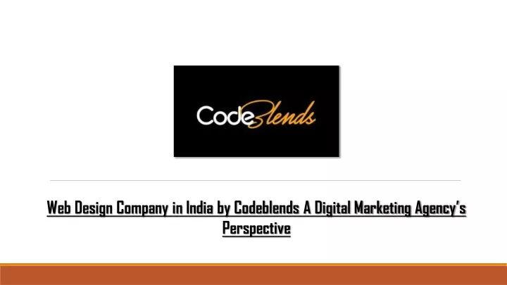 web design company in india by codeblends