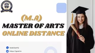 m a master of arts online distance