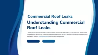 What Causes Commercial Roof Leaks