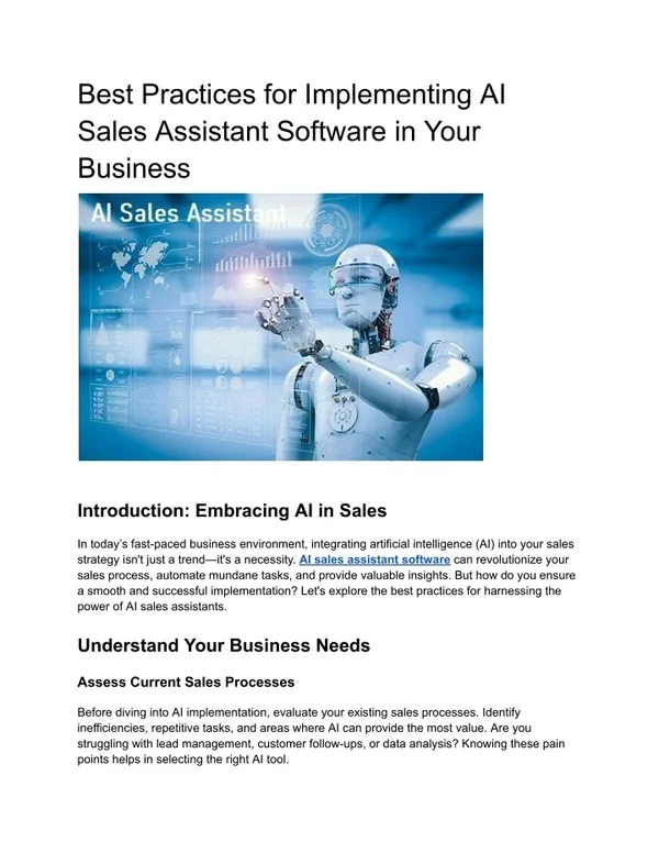 Best Practices for Implementing AI Sales Assistant Software in Your Business (1)