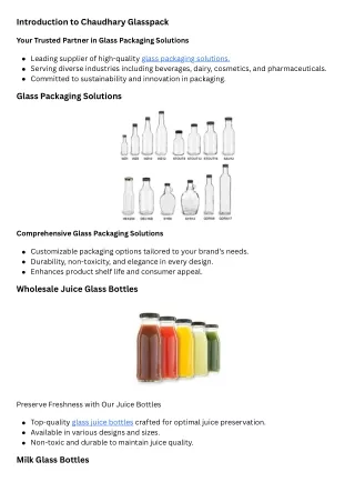 Chaudhary Glasspack glass packaging solution (1)