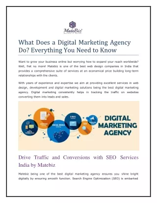 What Does a Digital Marketing Agency Do? Everything You Need to Know