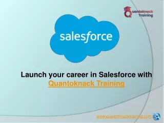 launch your career in salesforce with quantoknack