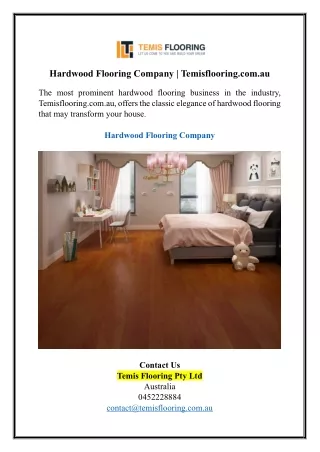 Hardwood Flooring Company | Temisflooring.com.au