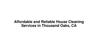 affordable and reliable house cleaning services