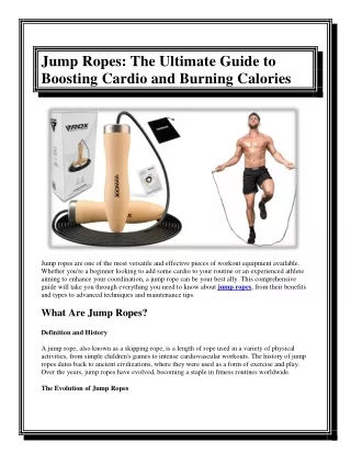 jump ropes the ultimate guide to boosting cardio