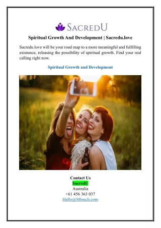Spiritual Growth And Development | Sacredu.love