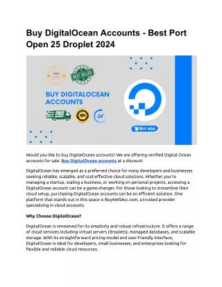Buy DigitalOcean Accounts PDF For Buyawsacc