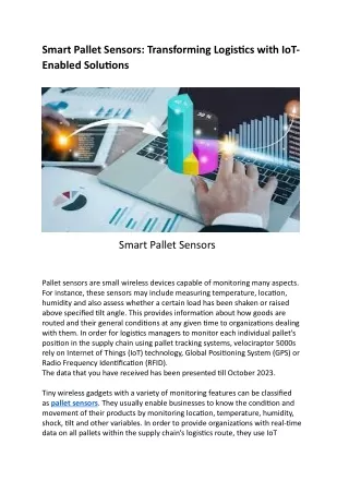 smart pallet sensors transforming logistics with