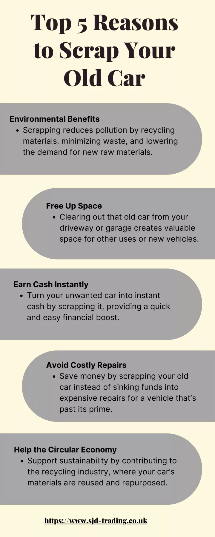 top 5 reasons to scrap your old car