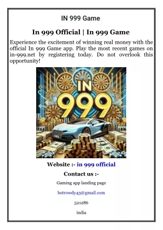 in 999 official in 999 game