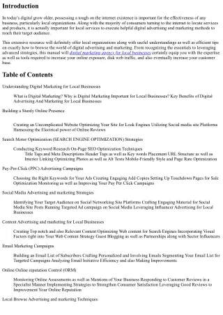 A Comprehensive Overview to Digital Marketing for Local Services