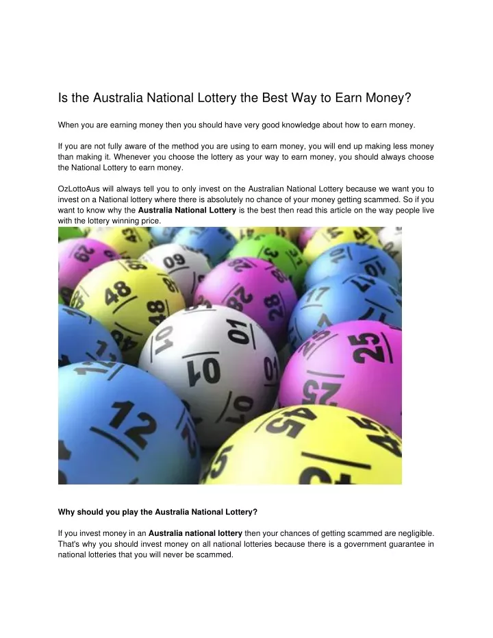 is the australia national lottery the best