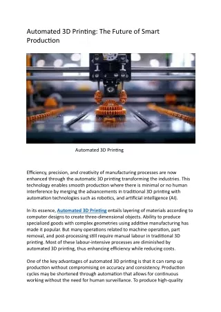 automated 3d printing the future of smart
