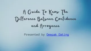 a guide to know the difference between confidence