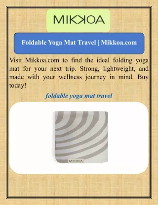 Foldable Yoga Mat Travel   Mikkoa.com