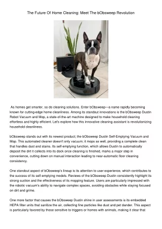 the future of home cleaning meet the bobsweep